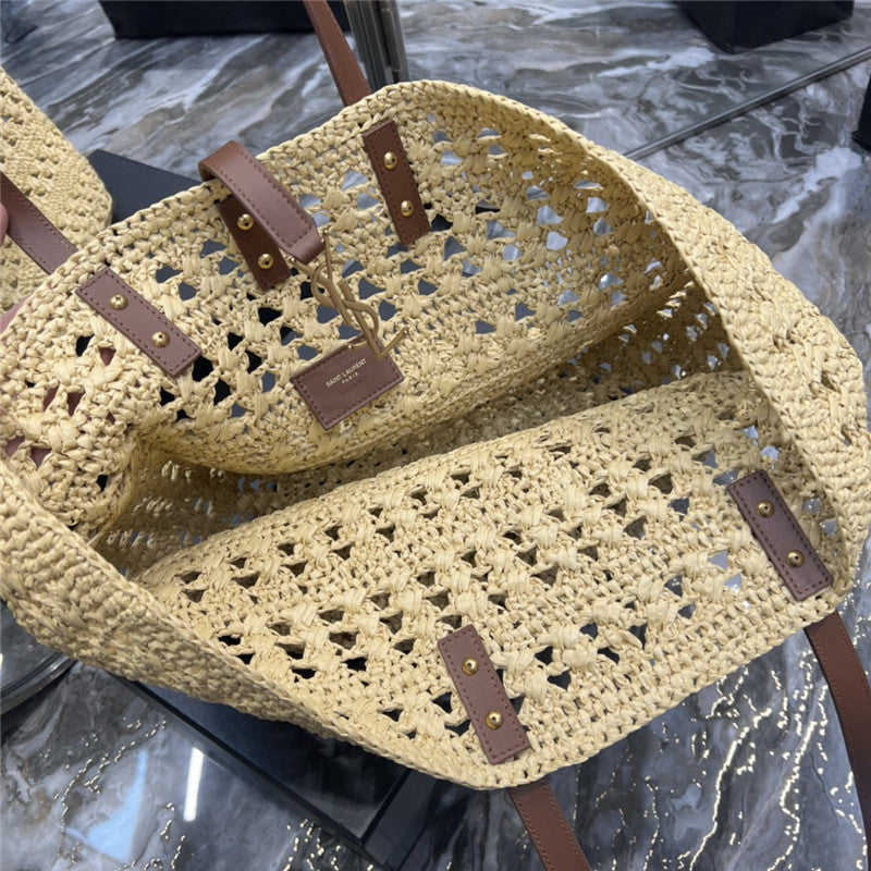 YSL Inspired Panier Raffia Tote Bag