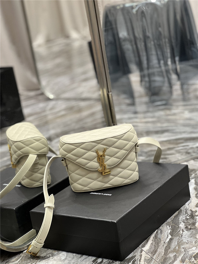 YSL Inspired June Box Leather Shoulder Bag