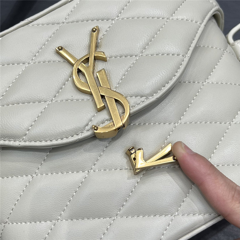 YSL Inspired June Box Leather Shoulder Bag