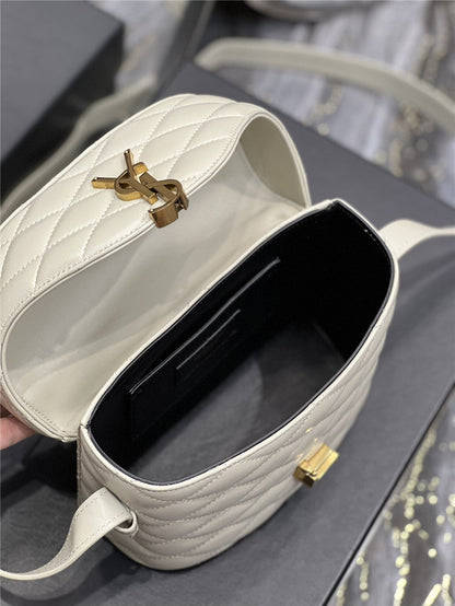 YSL Inspired June Box Leather Shoulder Bag