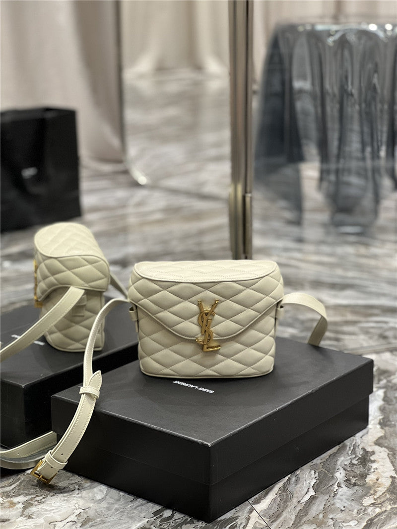 YSL Inspired June Box Leather Shoulder Bag