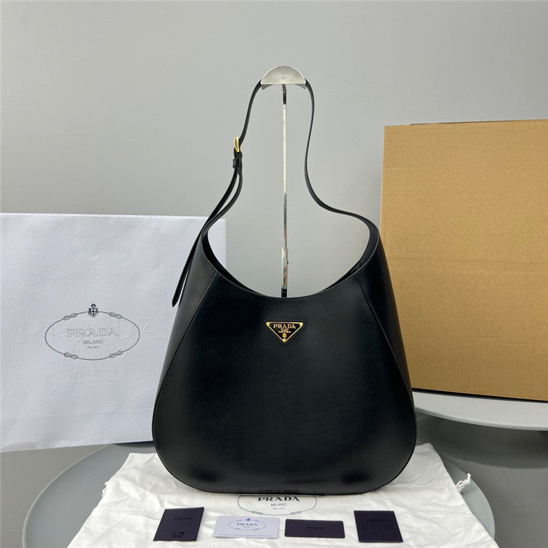 Prada Inspired Large Leather Shoulder Bag