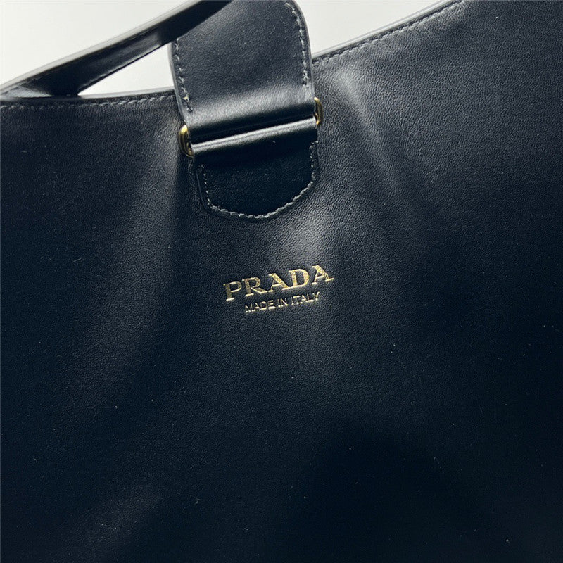 Prada Inspired Large Leather Shoulder Bag