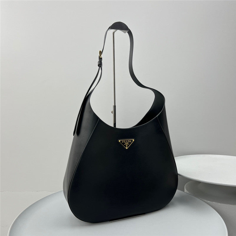 Prada Inspired Large Leather Shoulder Bag