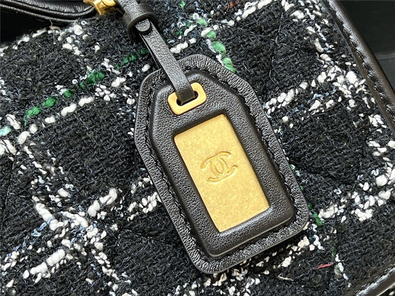 Chanel inspired Tweed School Memory Small Top Handle Flap Bag