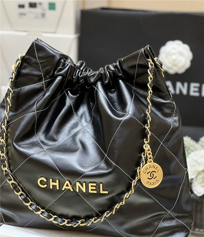 Chanel Inspired 22 Bag In Black