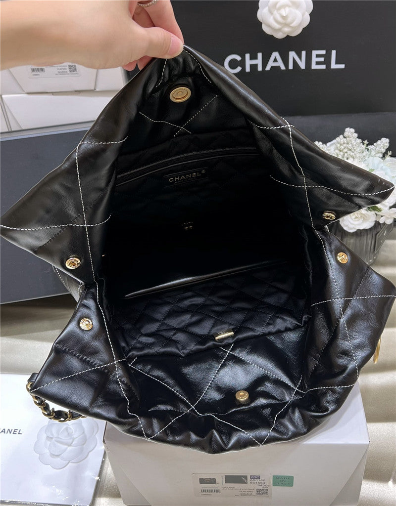Chanel Inspired 22 Bag In Black