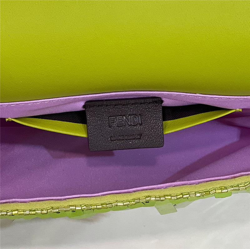 Fendi Inspired Baguette 223 Sequin Acid Leather Bag
