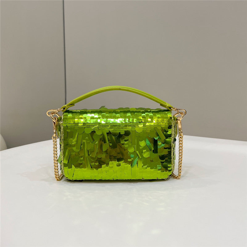 Fendi Inspired Baguette 223 Sequin Acid Leather Bag