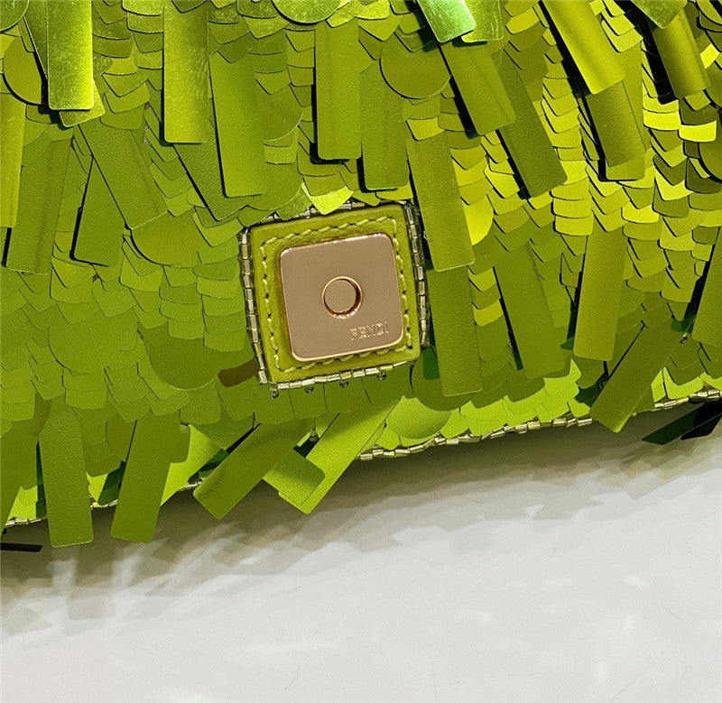 Fendi Inspired Baguette 223 Sequin Acid Leather Bag