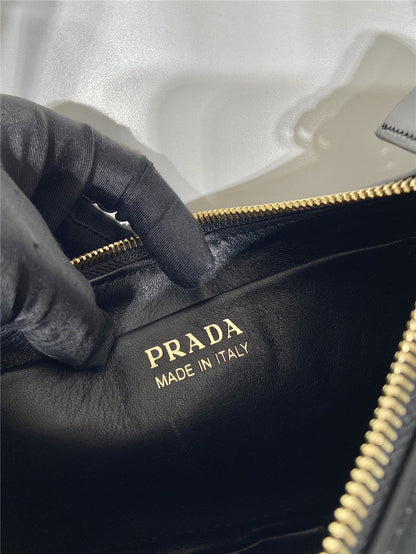 Prada Arqué Leather Shoulder Bag
