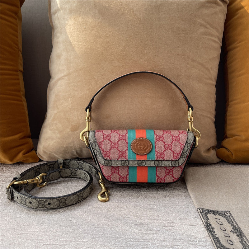 Gucci Colored Supreme Canvas Handle Messenger Bag - AAA Bags at Pochettebag