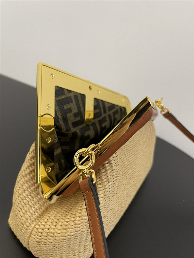 Fendi Inspired Sunshine Raffia Tote Bag