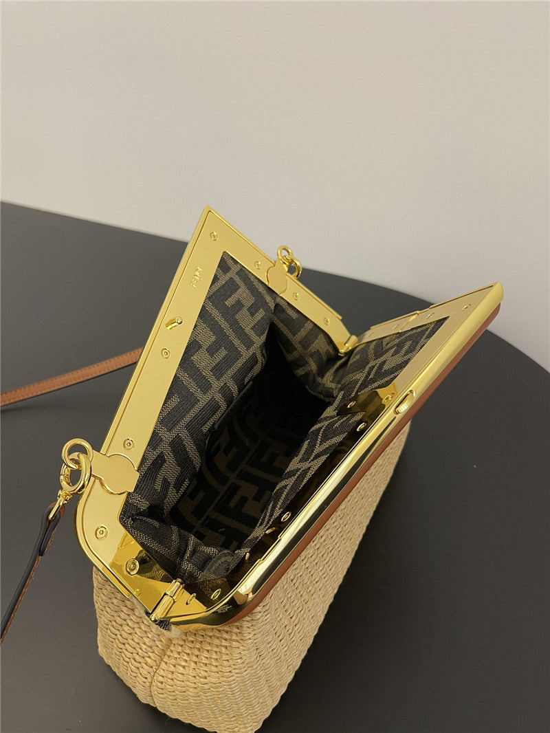 Fendi Inspired Sunshine Raffia Tote Bag