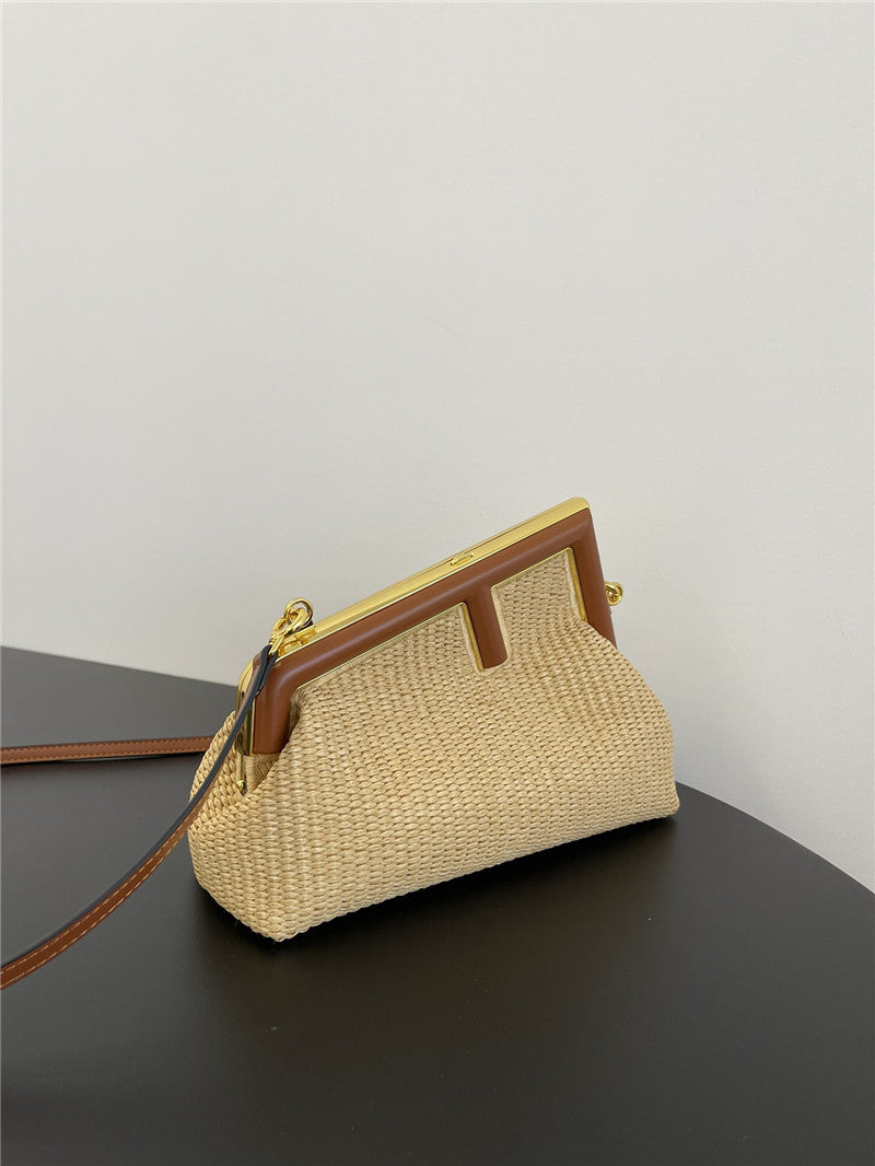Fendi Inspired Sunshine Raffia Tote Bag