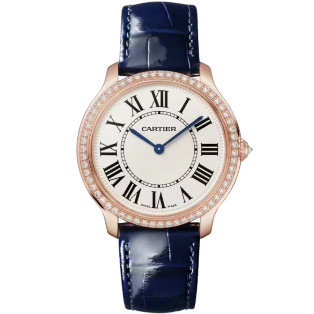RONDE LOUIS DE CARTIER 36 MM 18K ROSE GOLD WITH SANDBLASTED BEIGE DIAL