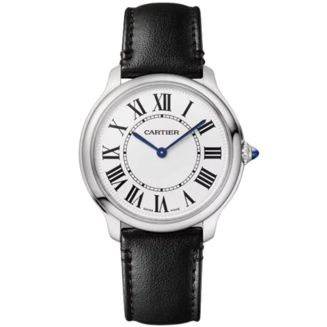 RONDE MUST DE CARTIER 36 MM STAINLESS STEEL WITH SANDBLASTED SILVER DIAL