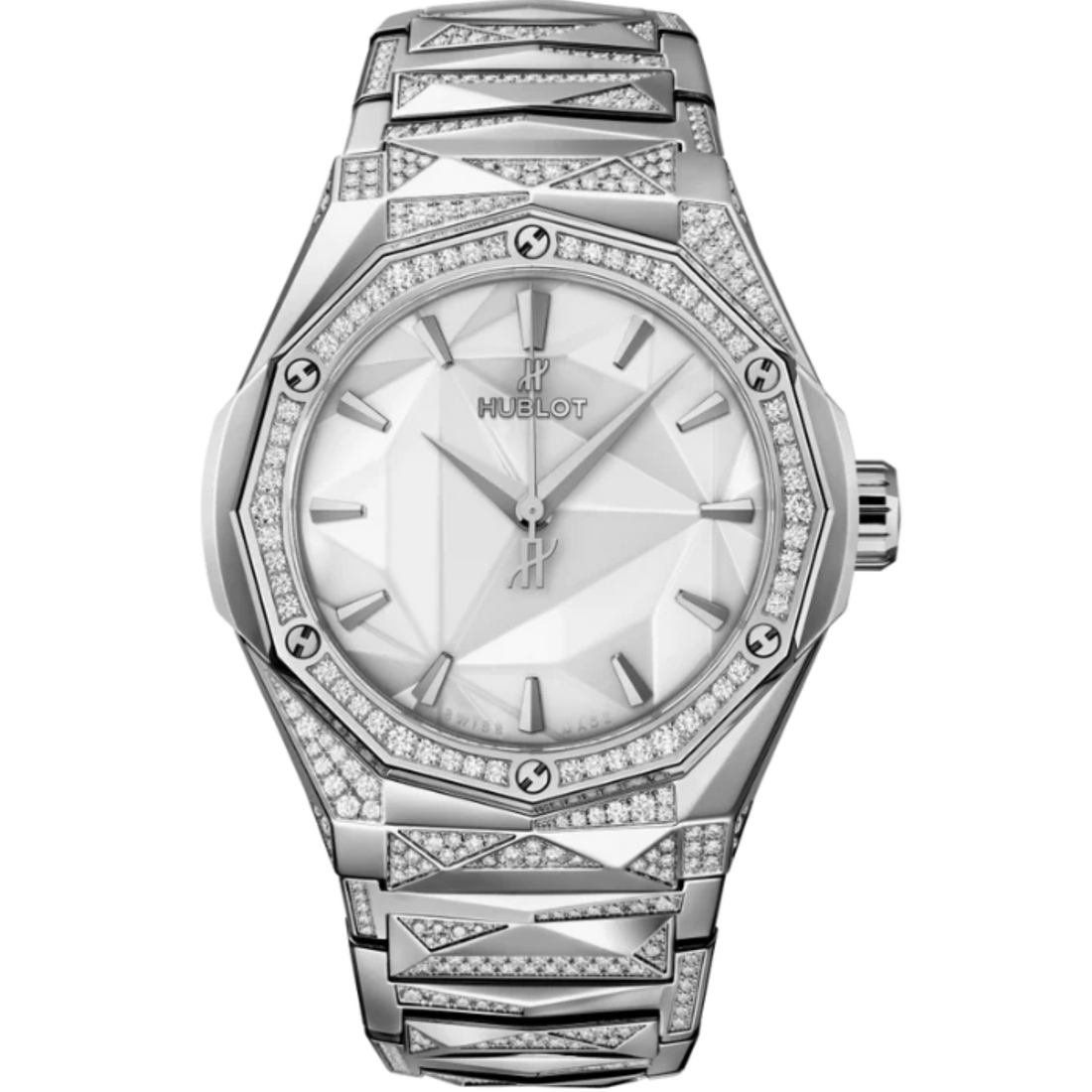 CLASSIC FUSION 40 MM ORLINSKI BRACELET TITANIUM WHITE ALTERNATIVE PAVÉ
