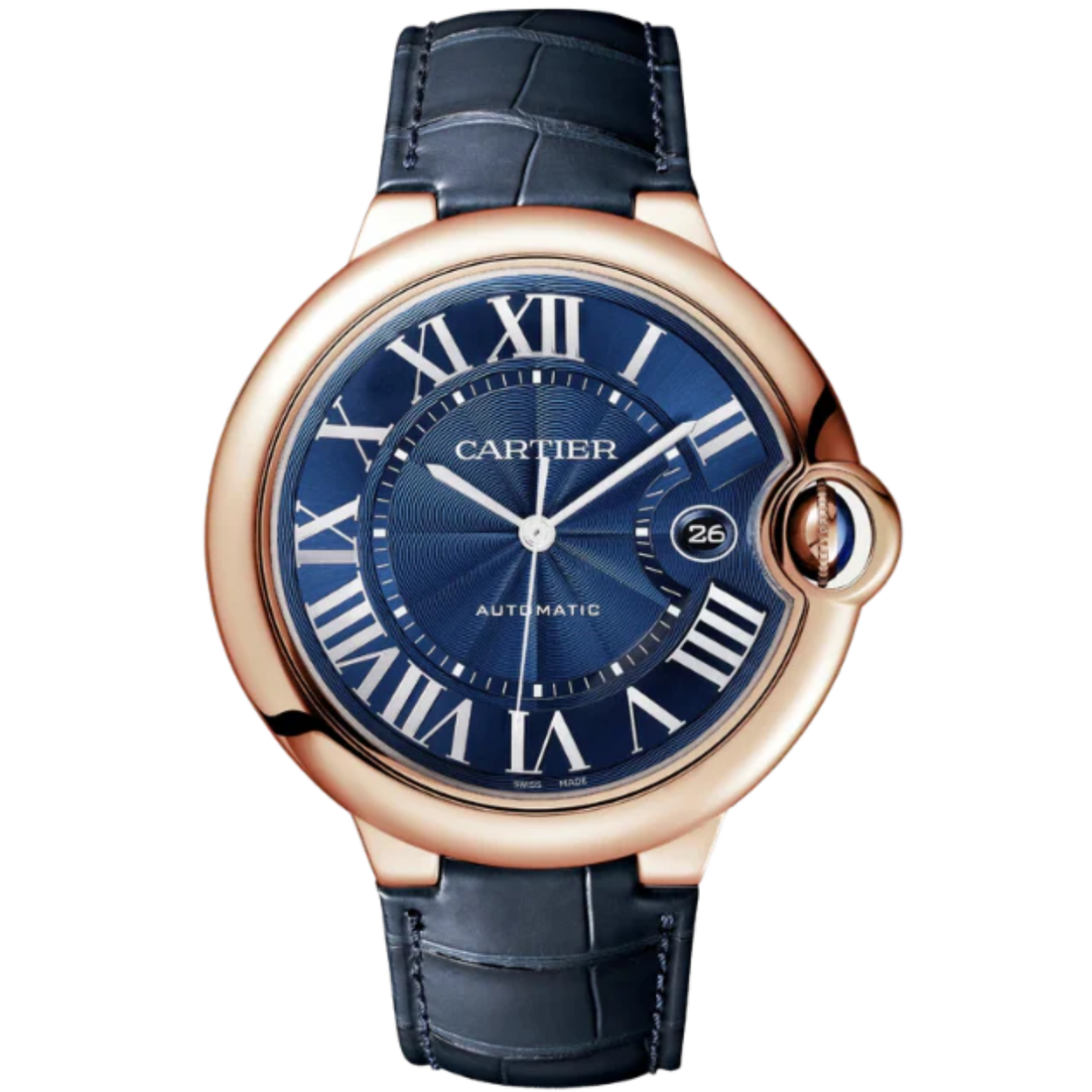 BALLON BLEU DE CARTIER 42 MM 18K ROSE GOLD WITH BLUE GUILLOCHE DIAL