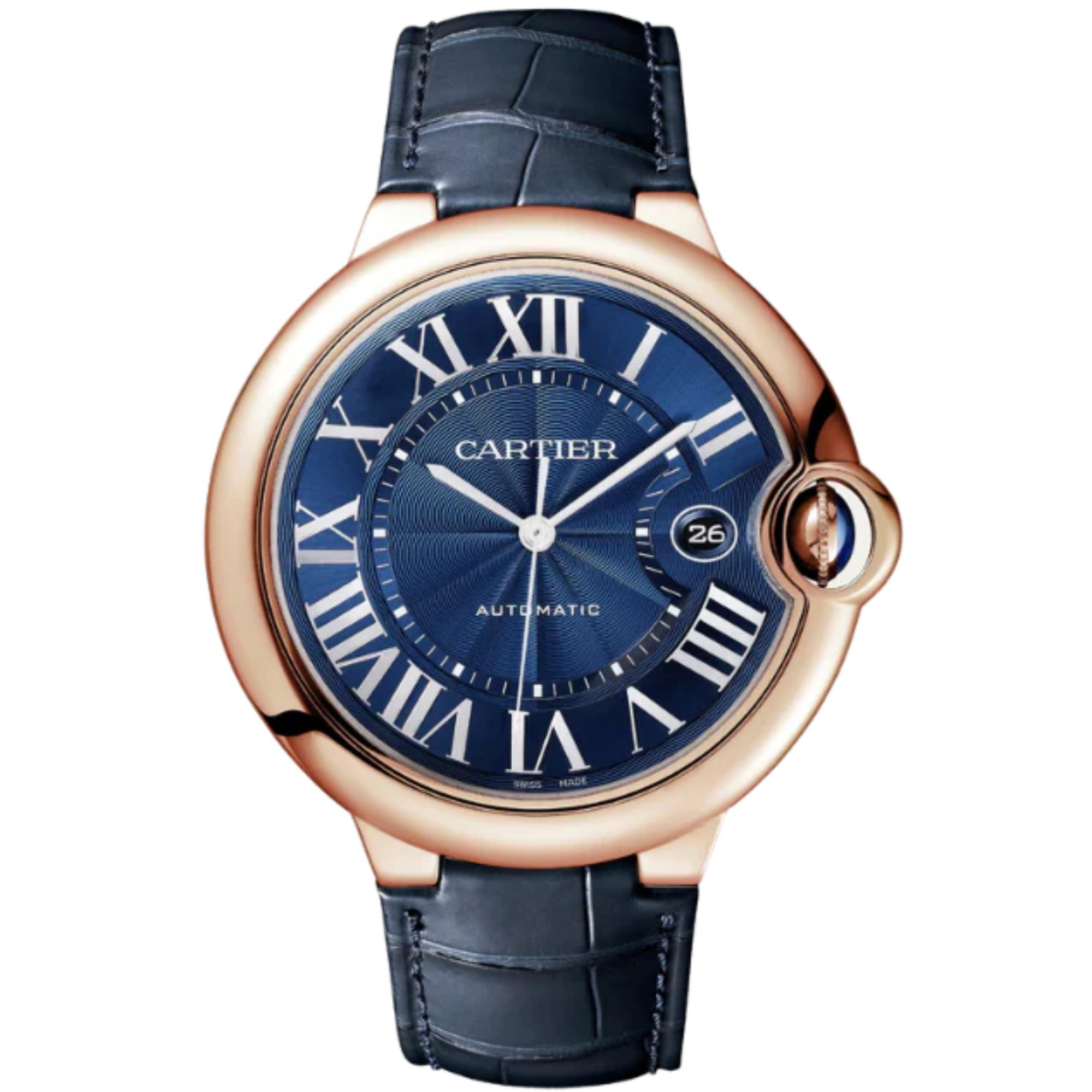 BALLON BLEU DE CARTIER 42 MM 18K ROSE GOLD WITH BLUE GUILLOCHE DIAL