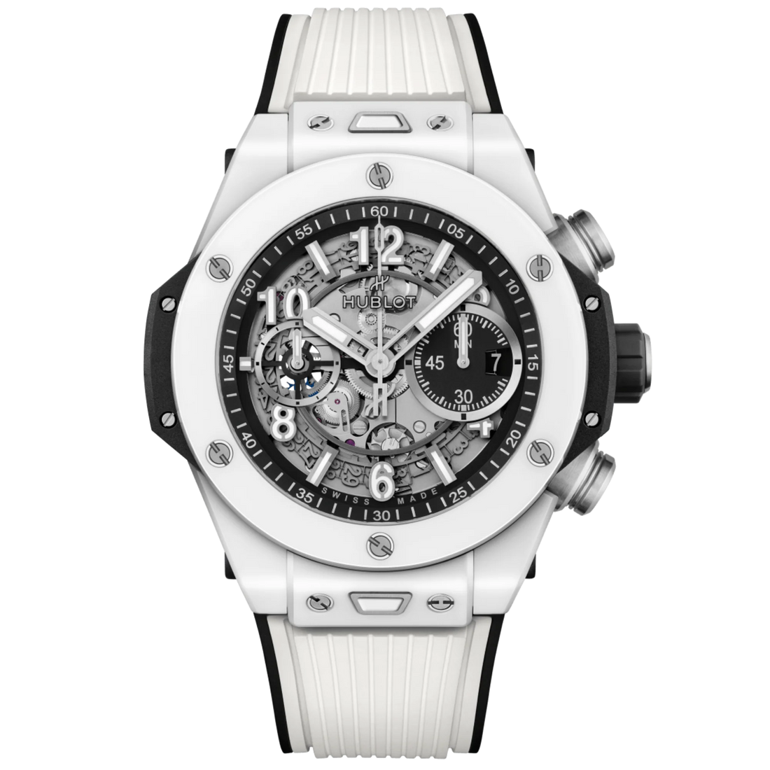 Hublot Big Bang Unico  Ref. 421.HX.1170.RX White Ceramic Preowned Complete