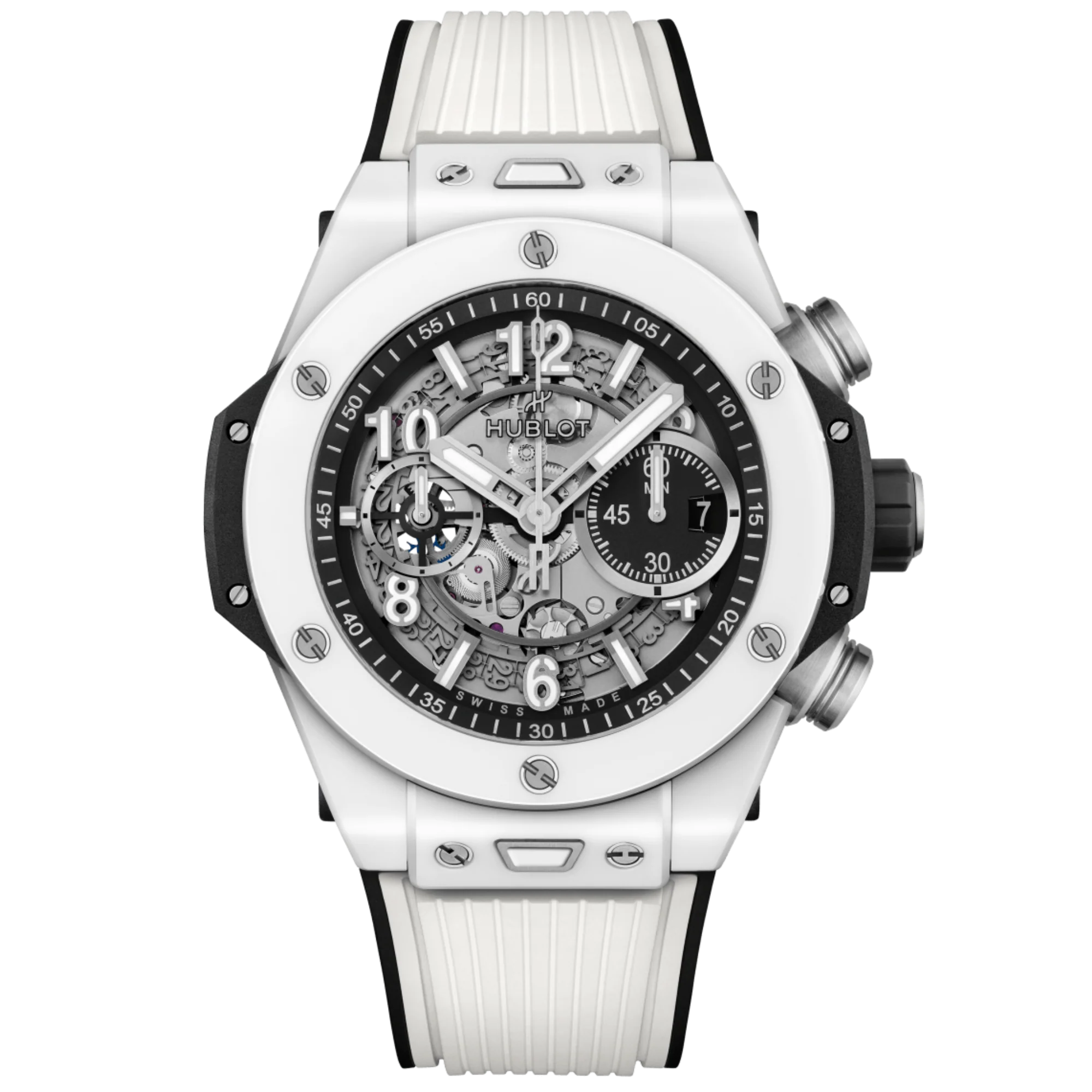 Hublot Big Bang Unico  Ref. 421.HX.1170.RX White Ceramic Preowned Complete