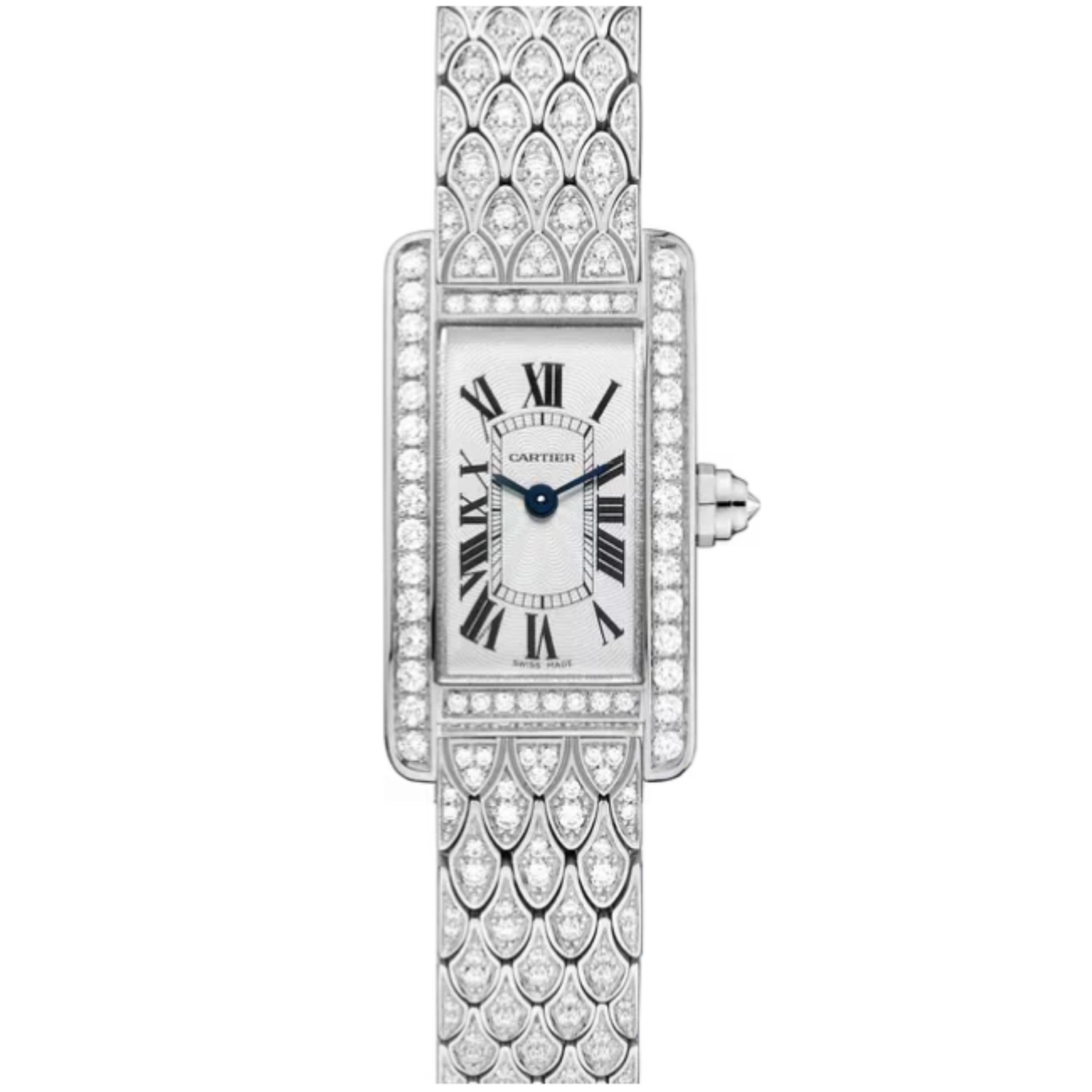 TANK 27 mm AMÉRICAINE WATCH SILVER 18K WHITE GOLD