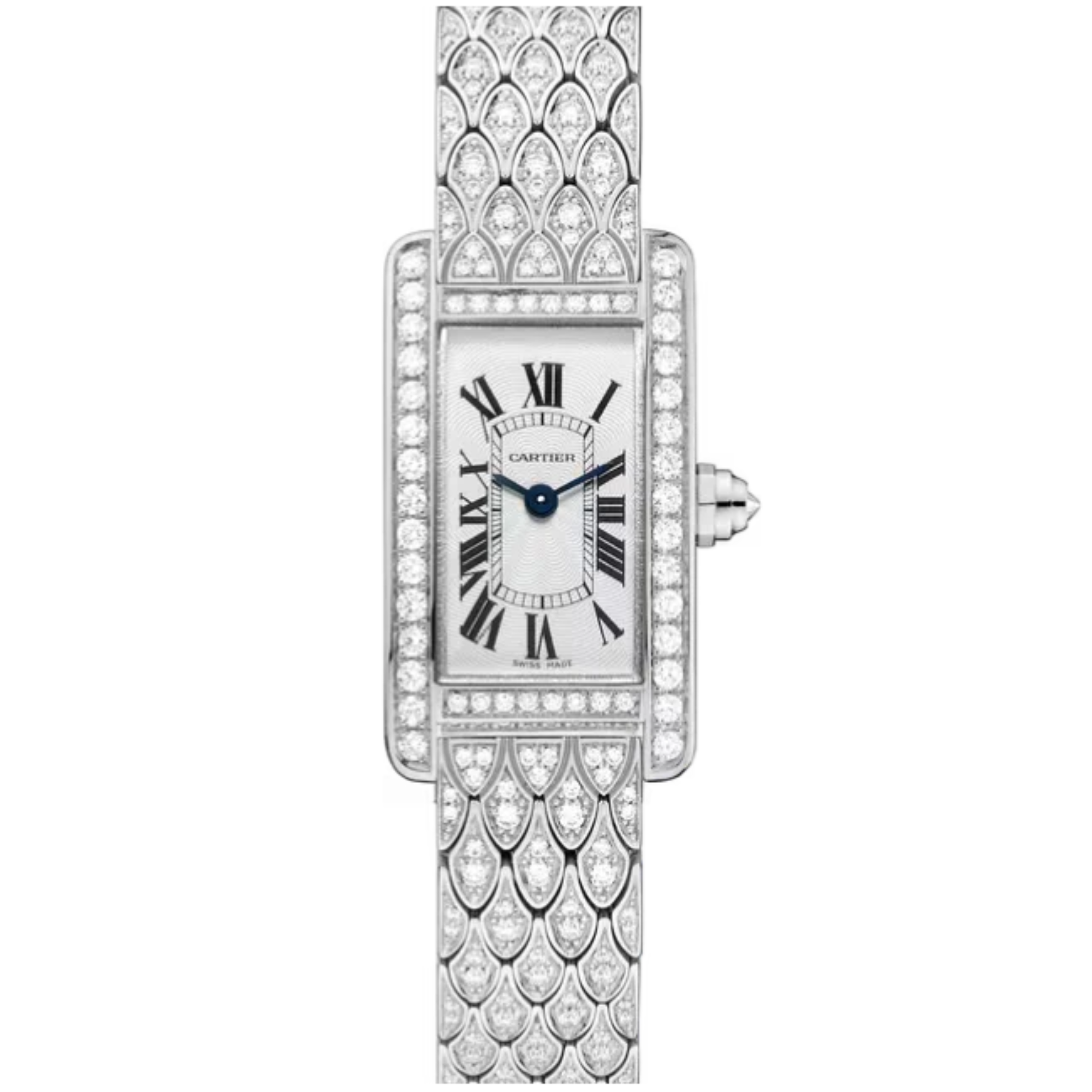 TANK 27 mm AMÉRICAINE WATCH SILVER 18K WHITE GOLD