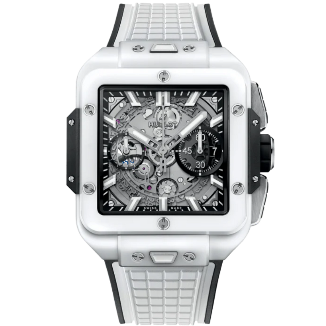 SQUARE BANG 42 MM UNICO WHITE CERAMIC
