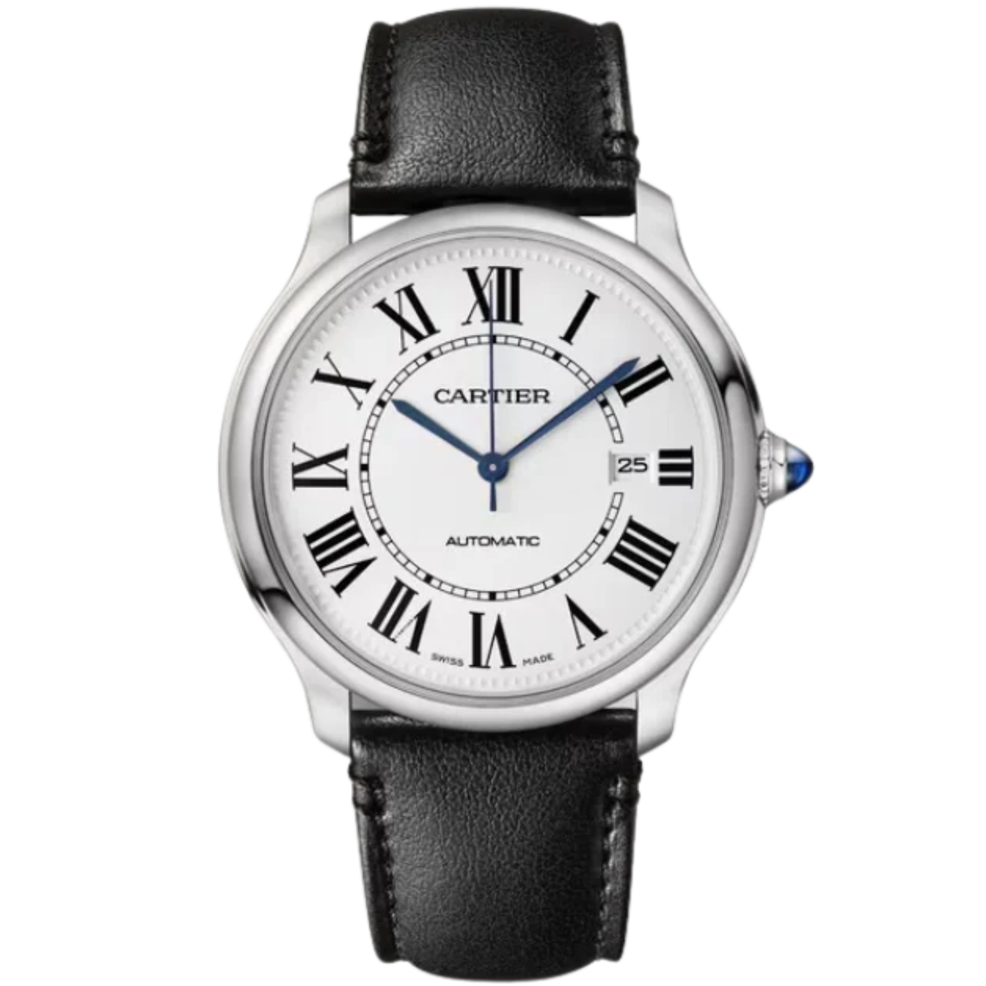 RONDE MUST DE CARTIER 36 MM STAINLESS STEEL WITH SANDBLASTED SILVER DIAL
