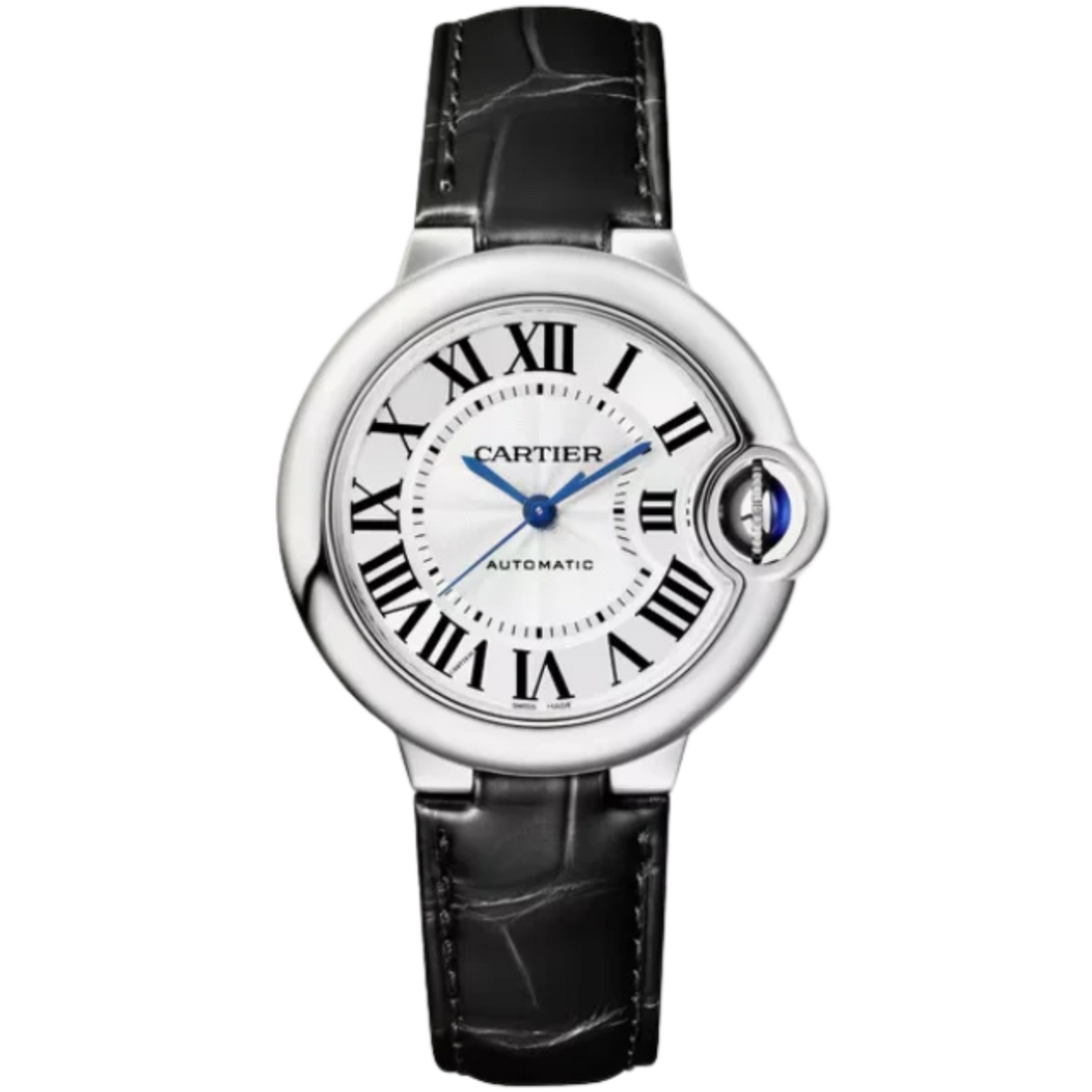 BALLON BLEU DE CARTIER 33 MM STAINLESS STEEL WITH SILVER GUILLOCHE OPALINE DIAL