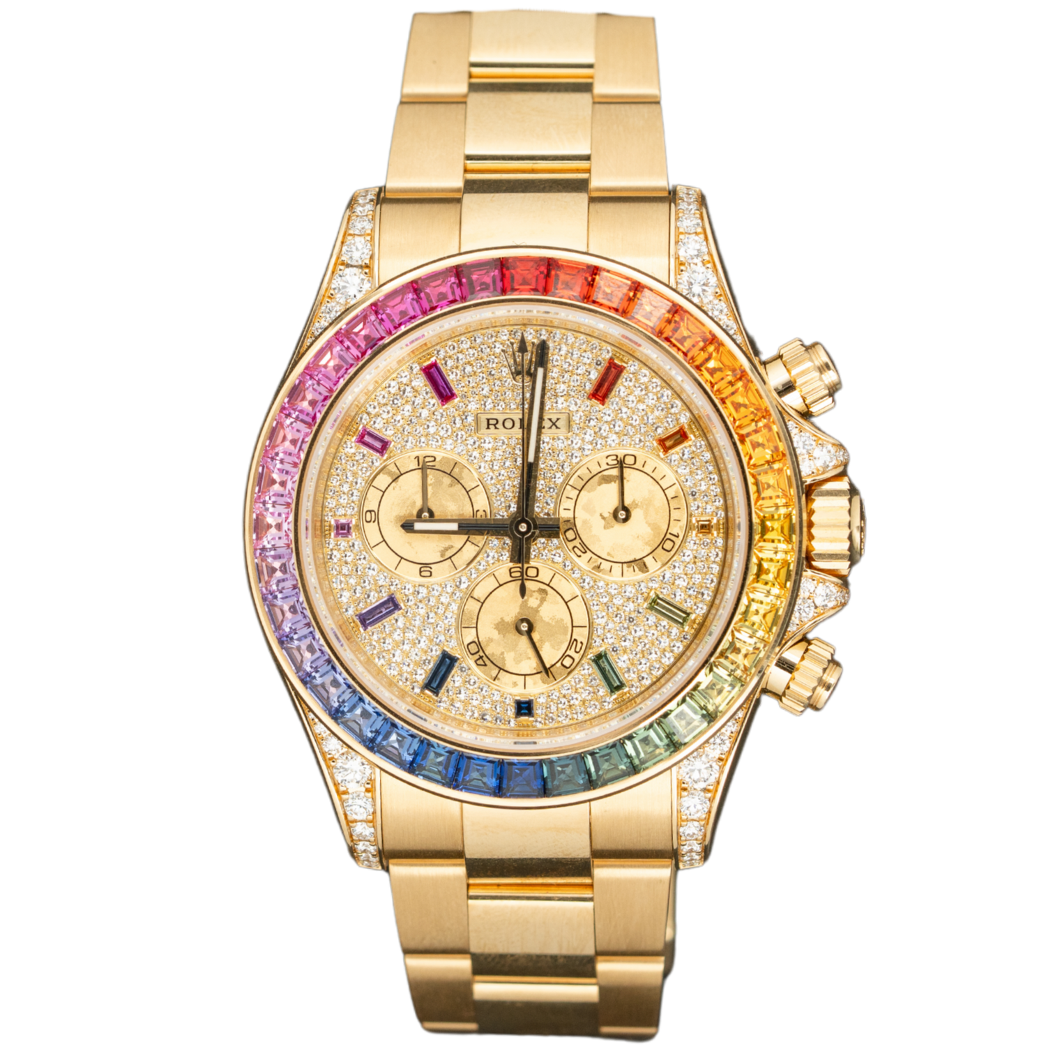 Rolex Daytona Ref. 126598RBOW Yellow Gold Diamond Dial Rainbow Pave Dial