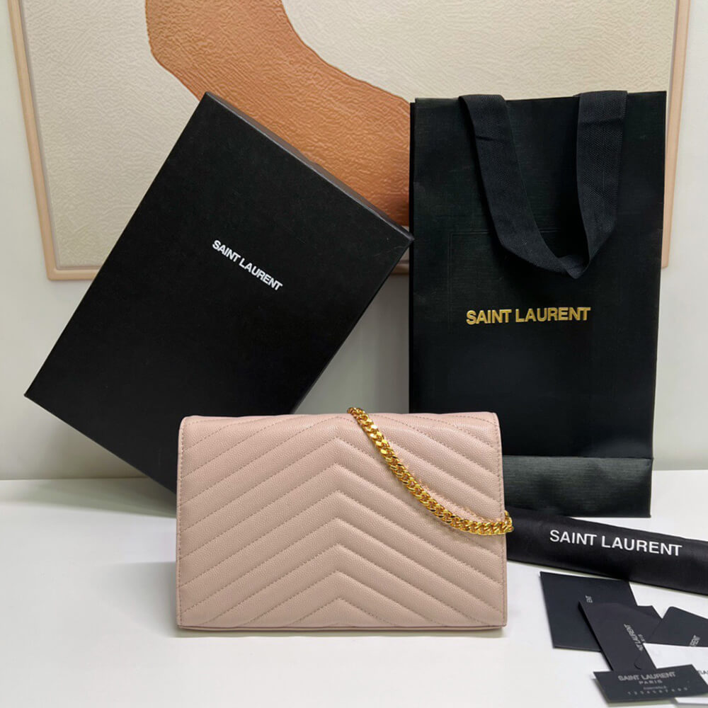 YSL Inspired Cassandre Matelassé Chain Wallet