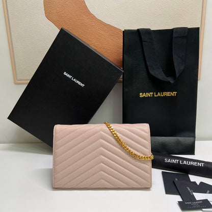 YSL Inspired Cassandre Matelassé Chain Wallet