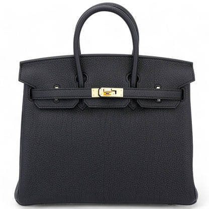 Hermes Birkin Black Togo Leather with Gold Hardware Stamp