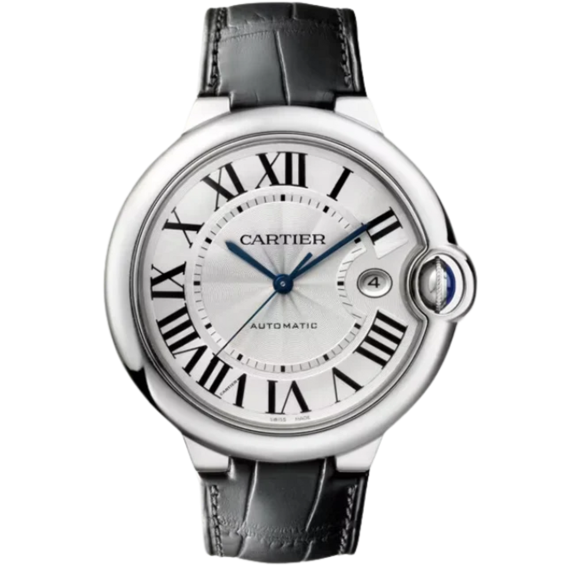 BALLON BLEU DE CARTIER 42 MM STAINLESS STEEL WITH SILVER GUILLOCHE OPALINE DIAL