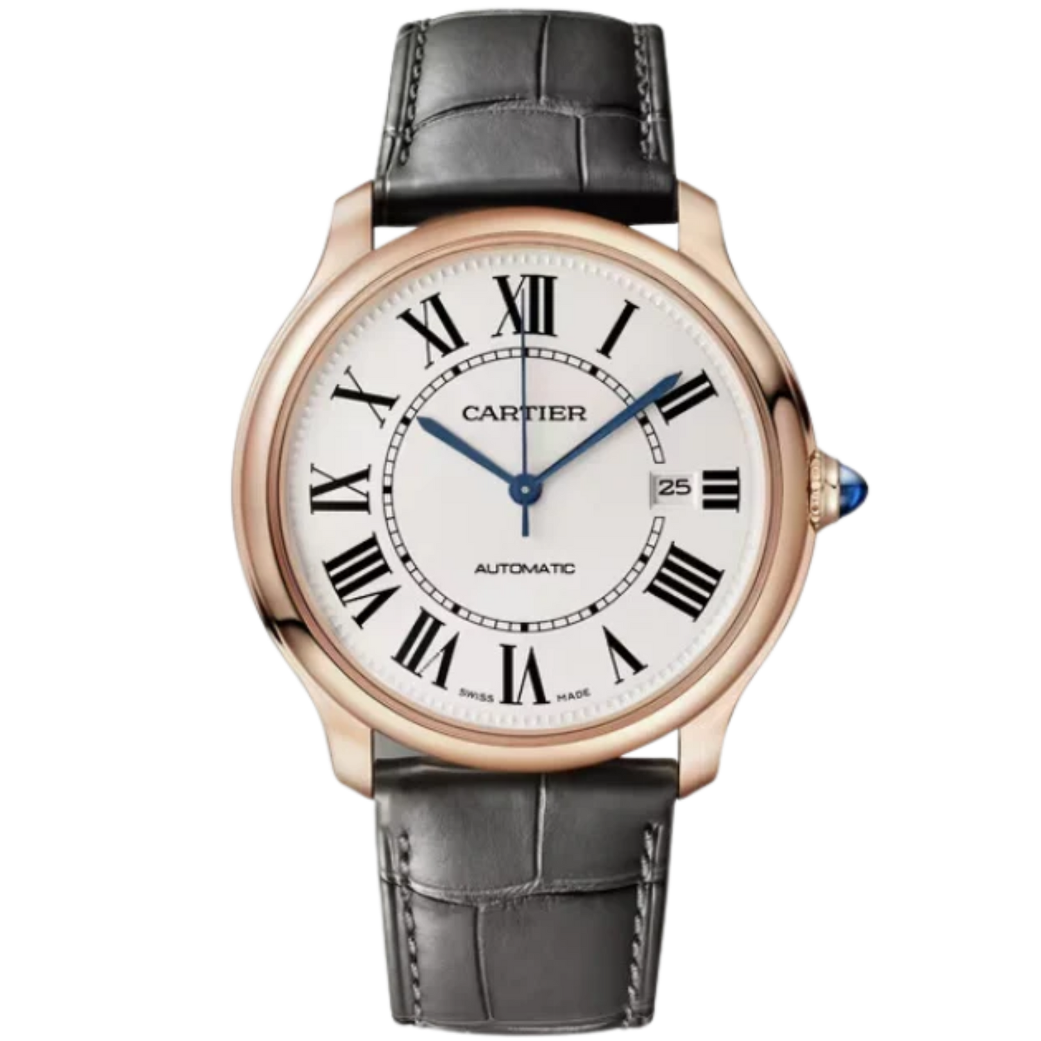 RONDE LOUIS CARTIER 40 MM 18K ROSE GOLD WITH SANDBLASTED BEIGE DIAL