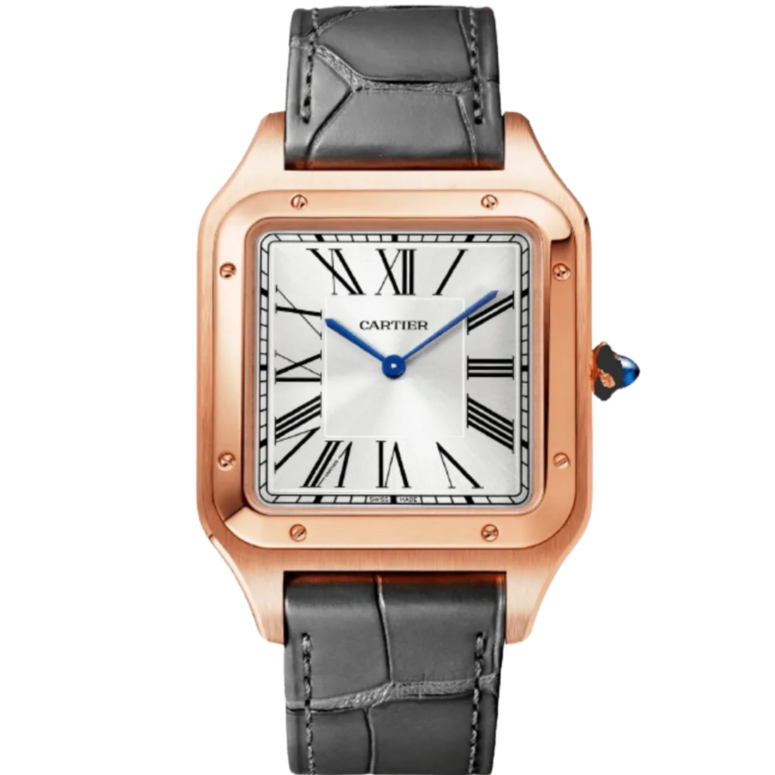 Cartier WGSA0032 Rose Gold Santos-Dumont Silver Dial
