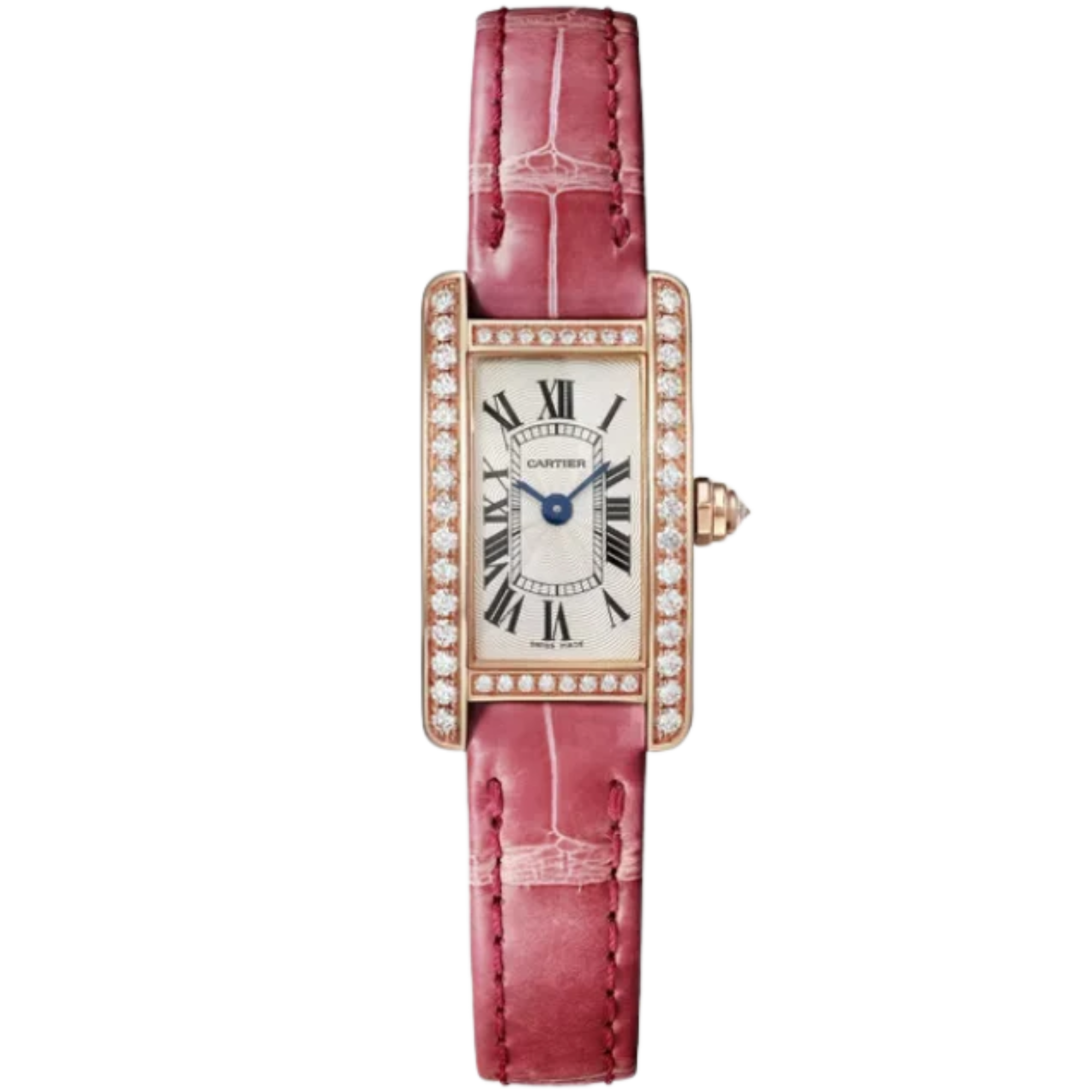 TANK 27 mm AMÉRICAINE WATCH SILVER 18K ROSE GOLD