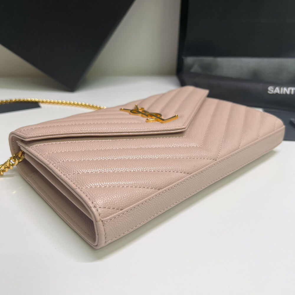 YSL Inspired Cassandre Matelassé Chain Wallet