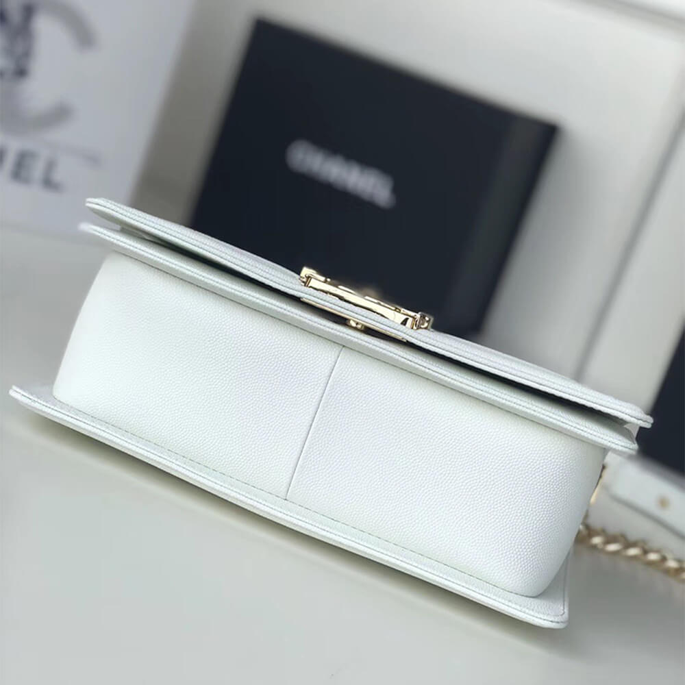 Boy Chanel inspired Bags In white - pochettereps