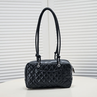 Chanel inspired Black Calfskin Cambon Ligne Handbag - pochettereps