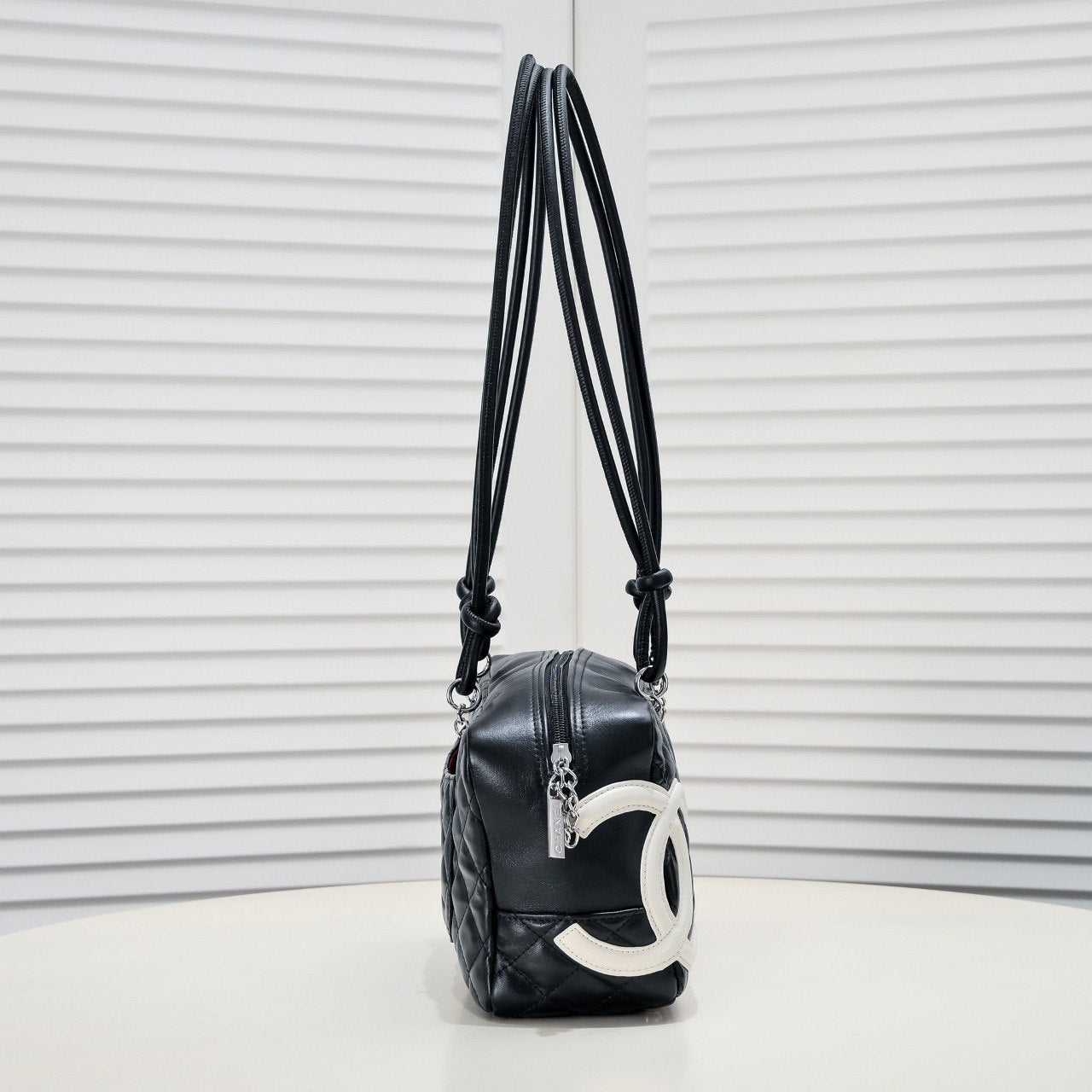 Chanel inspired Black Calfskin Cambon Ligne Handbag - pochettereps