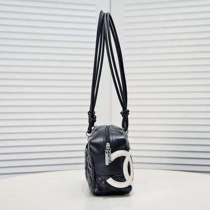 Chanel inspired Black Calfskin Cambon Ligne Handbag - pochettereps