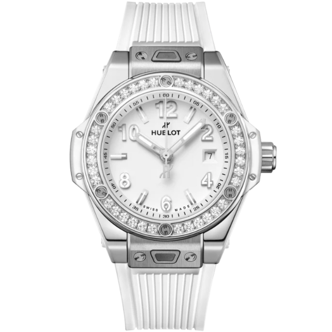 Big Bang 33mm ONE CLICK STEEL WHITE DIAMONDS