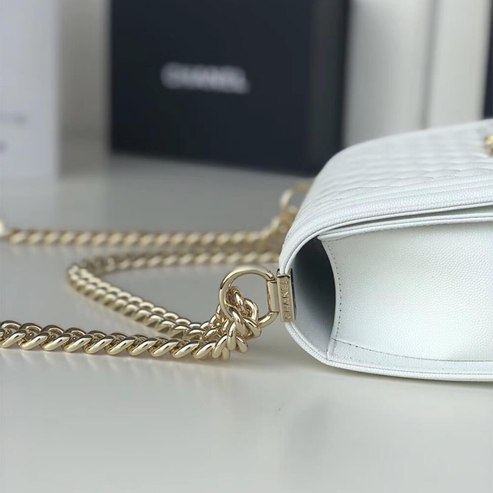 Boy Chanel inspired Bags In white - pochettereps
