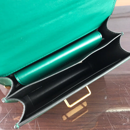 Prada Inspired Saffiano Leather Cahier Flap Shoulder Bag