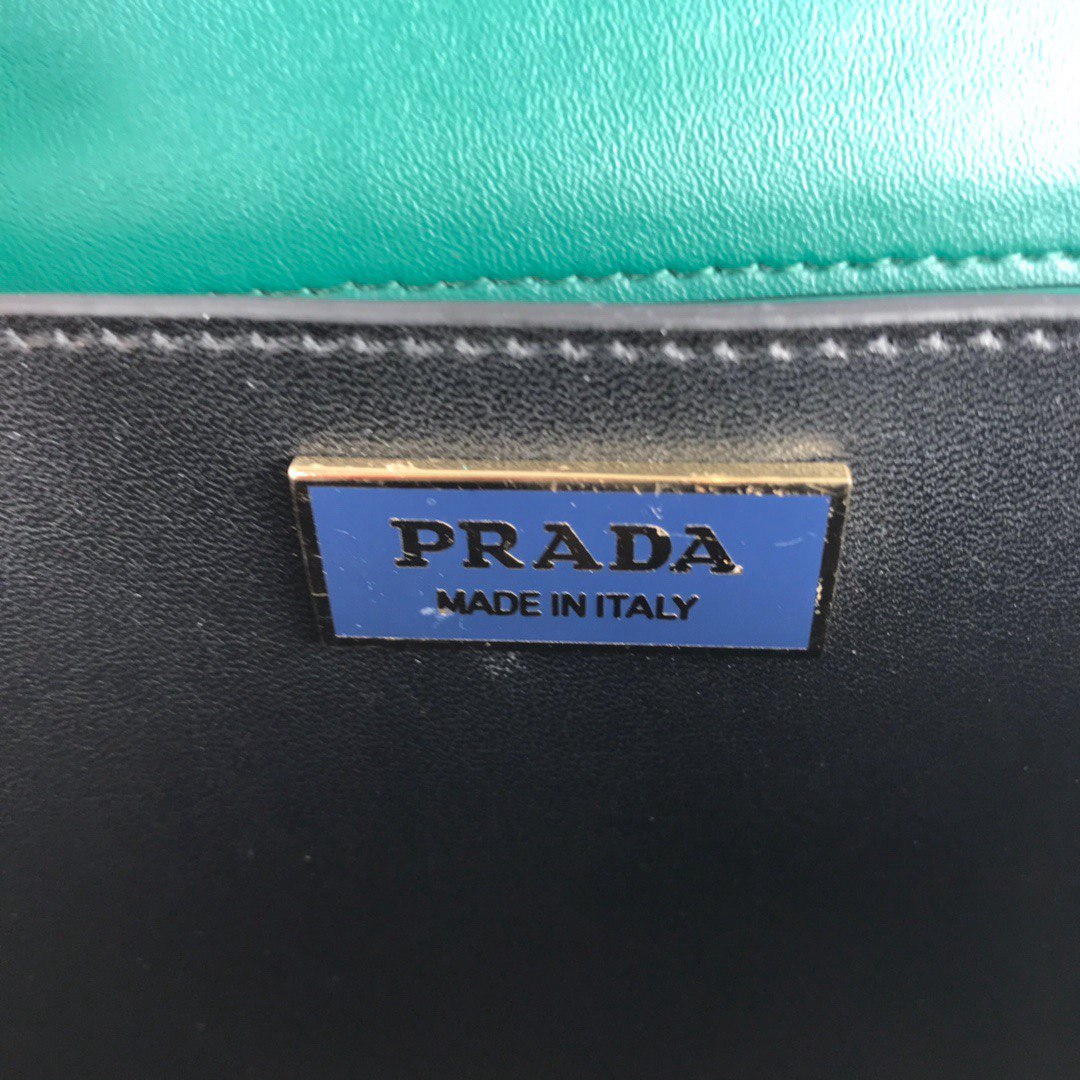 Prada Inspired Saffiano Leather Cahier Flap Shoulder Bag