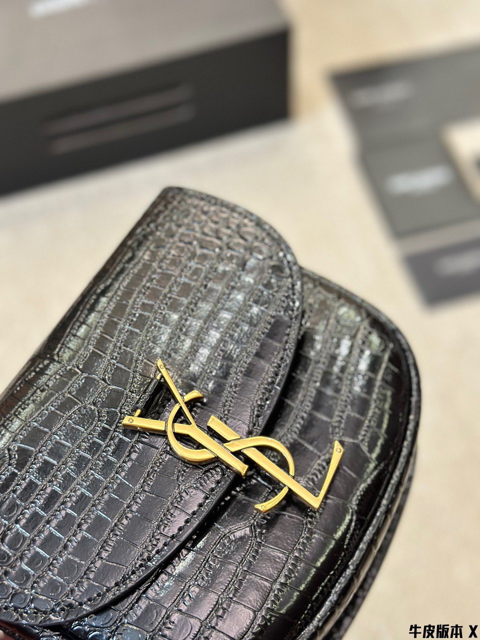 YSL Inspired Kaia Satchel Black Leather Bag