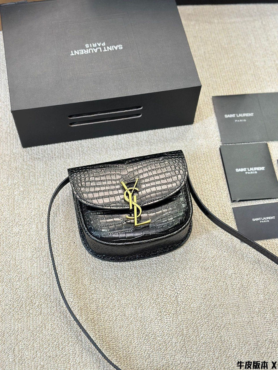 YSL Inspired Kaia Satchel Black Leather Bag